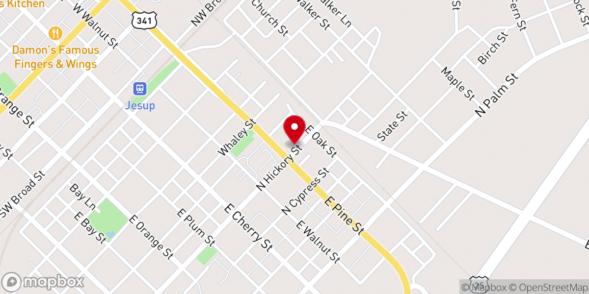 Map showing location of Emory Chapel United Methodist