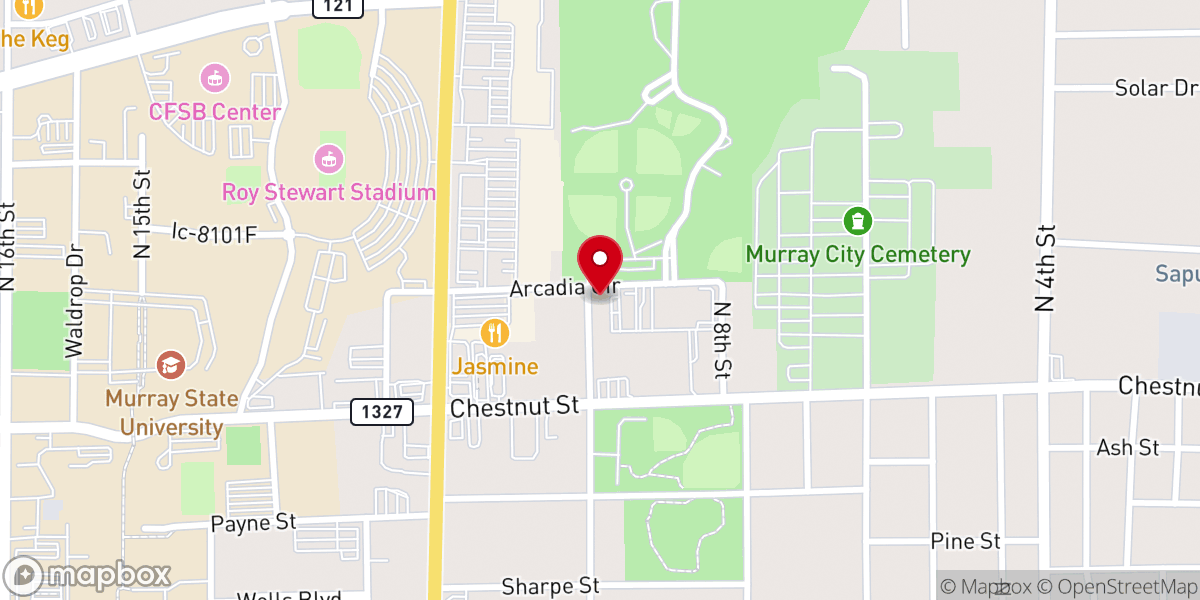 Map showing location of Riverwoods Church - Murray Campus