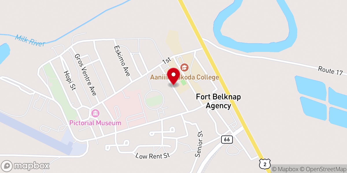 Map showing location of Sacred Heart Catholic Church