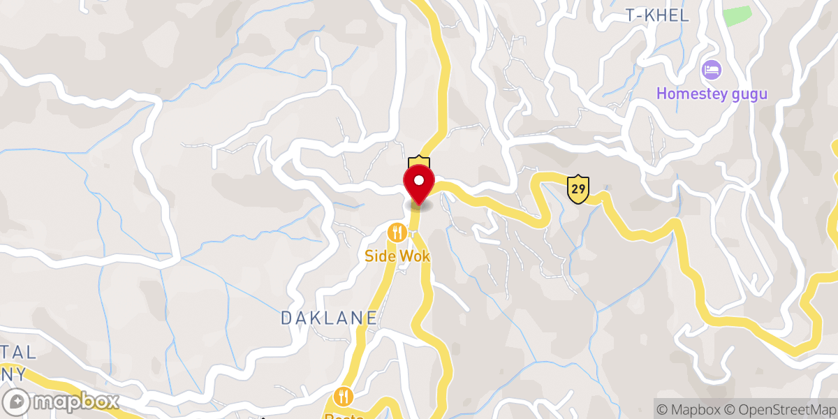 Map showing location of Choose Church, Kohima, Nagaland