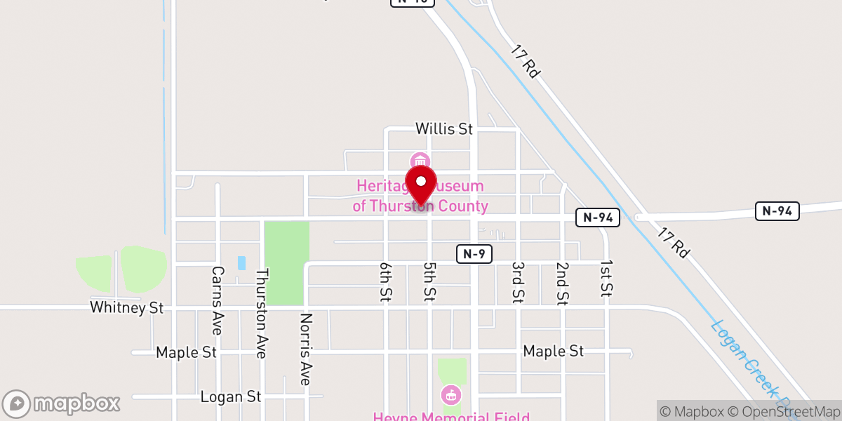 Map showing location of St John the Baptist Catholic Church