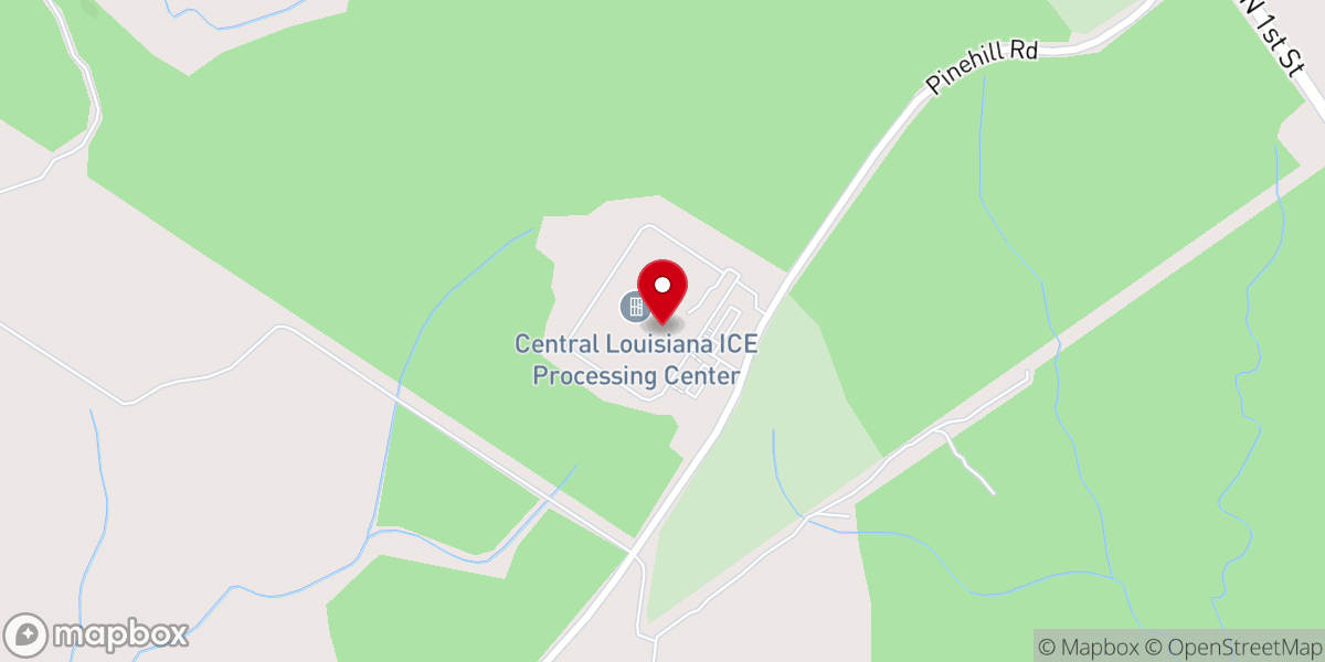 Map showing location of La Salle Detention Facility