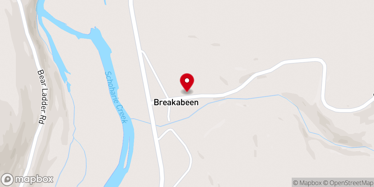 Map showing location of Breakabeen North Blenheim Presbyterian Church