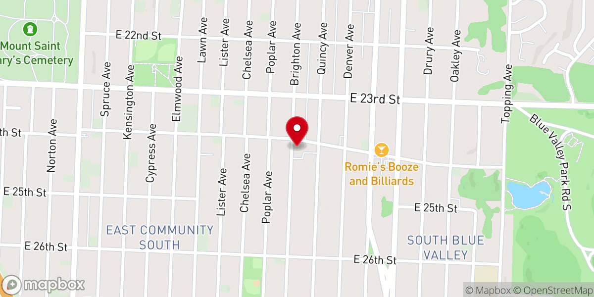 Map showing location of New Solid Rock Missionary Baptist Church