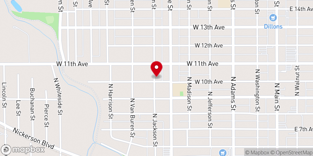 Map showing location of 1to1Church Hutchinson Wesleyan