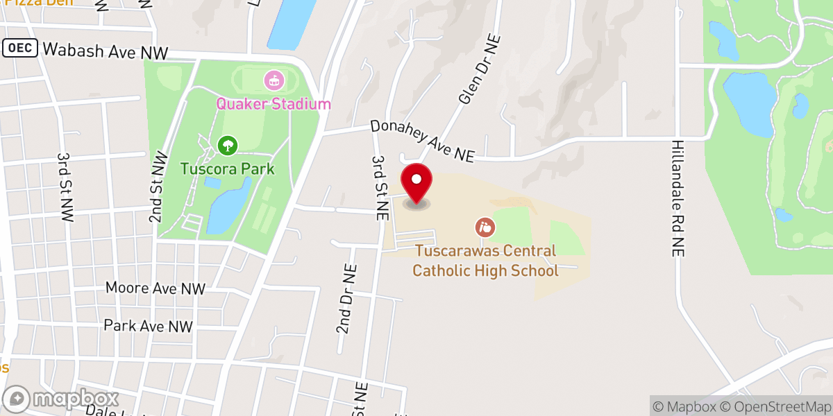 Map showing location of Tuscarawas Central Catholic Jr/Sr High School