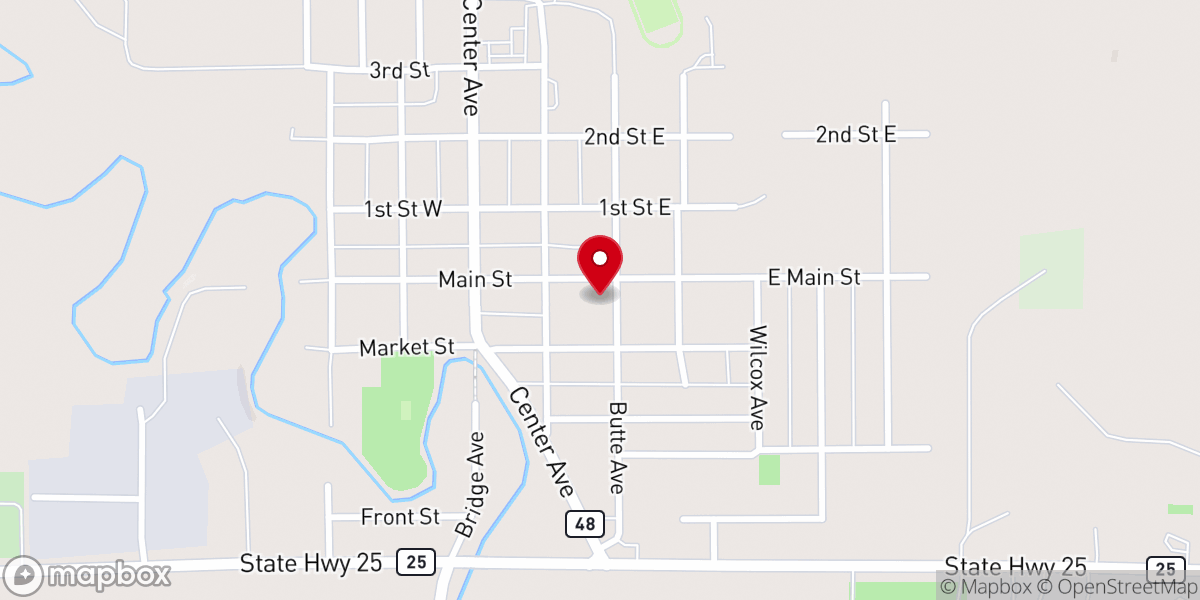 Map showing location of St. Paul Lutheran Church