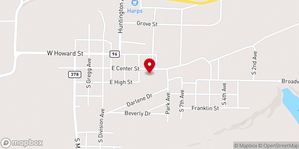 Map showing location of Family Ministry Center (FBC)