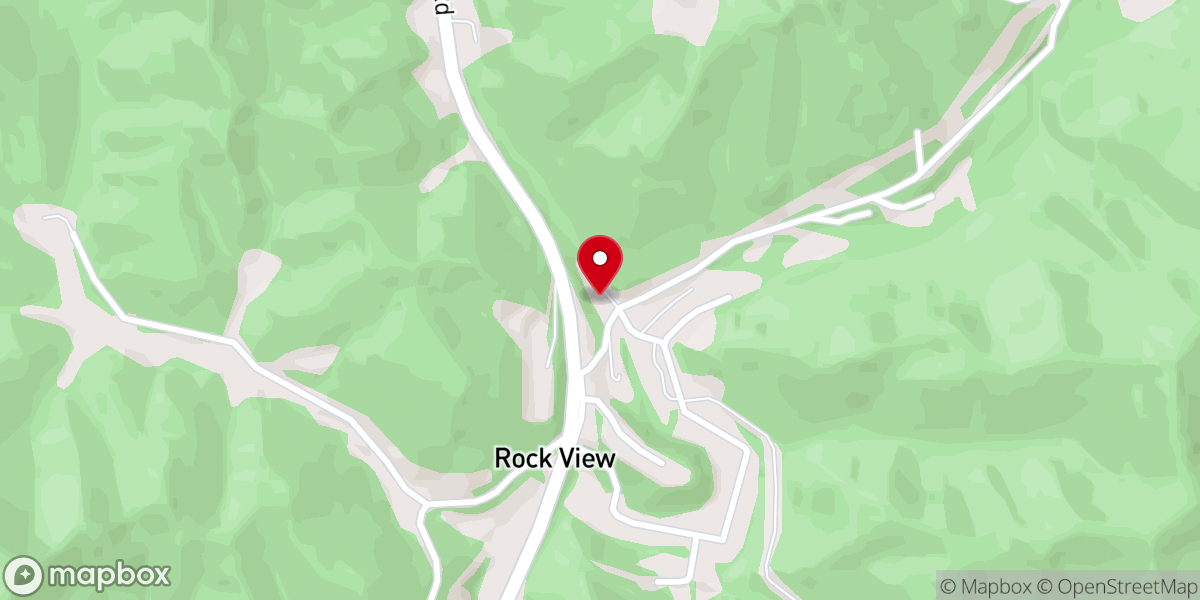 Map showing location of Rockcastle Baptist Church
