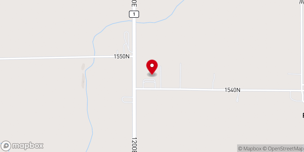Map showing location of Pleasant Ridge Christian Church