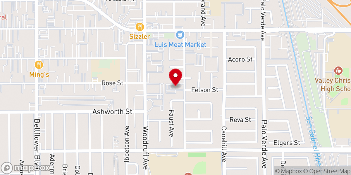 Map showing location of Bethel Grace Baptist Church