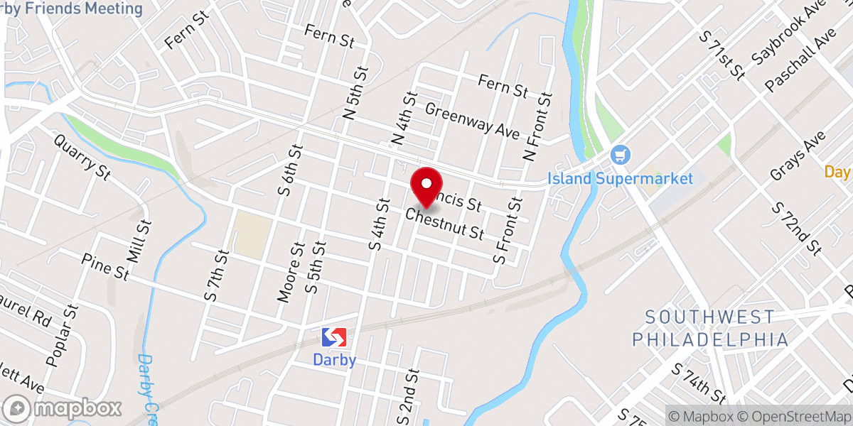 Map showing location of Bethlehem Assembly of God