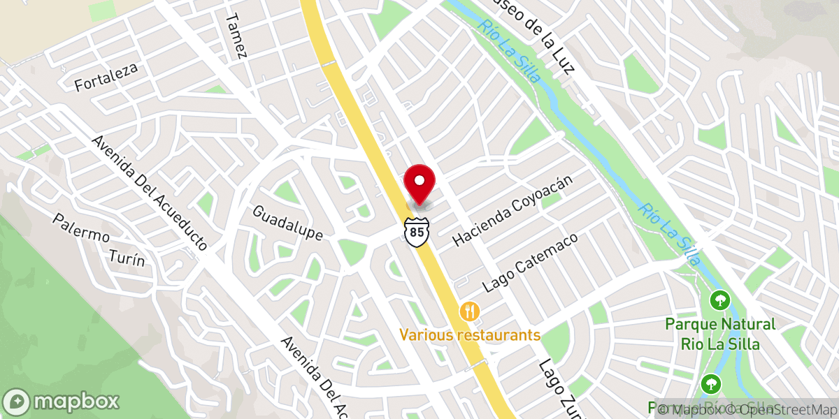 Map showing location of Iglesia Bautista RIBBI