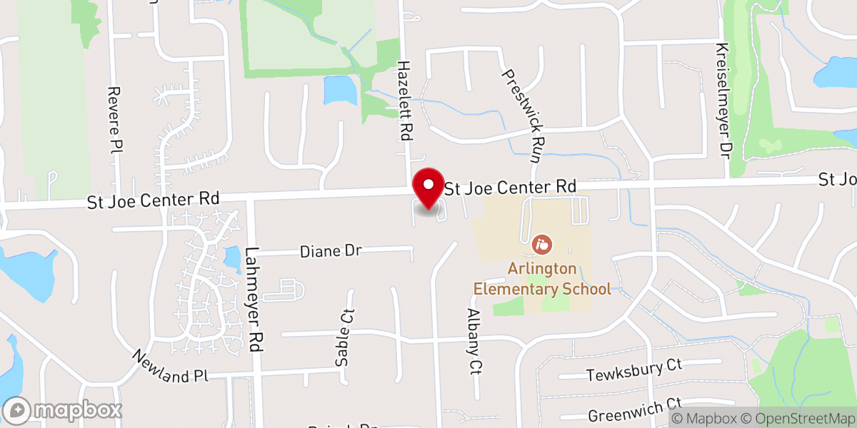 Map showing location of Calvary Baptist Church
