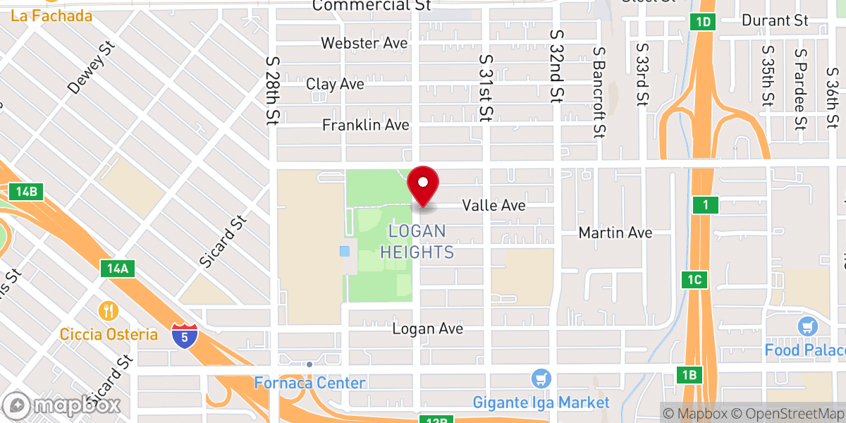 Map showing location of Christian Center Church of God