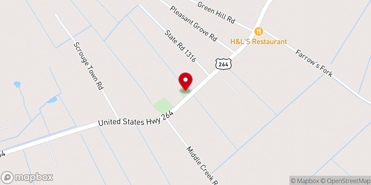 Map showing location of St. George's Episcopal Church