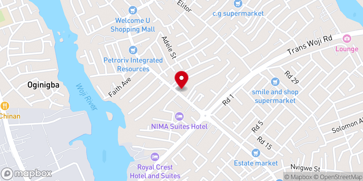 Map showing location of RCCG HOUSE OF GRACE, REGION 55 PORT HARCOURT