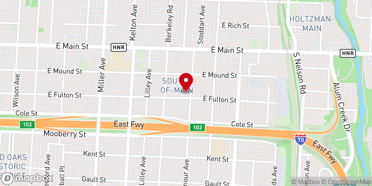 Map showing location of Bethel Baptist Missionary Church