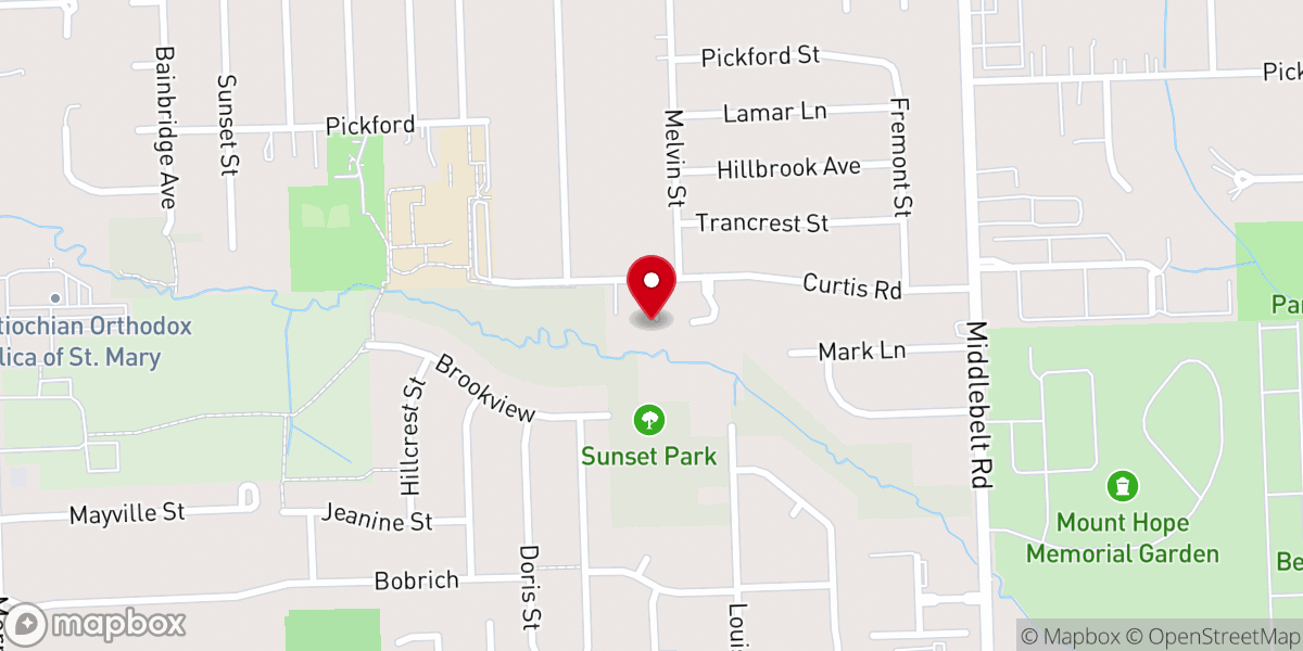 Map showing location of Church in Livonia