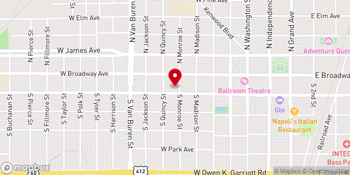 Map showing location of Catholic Charities Enid Regional Office