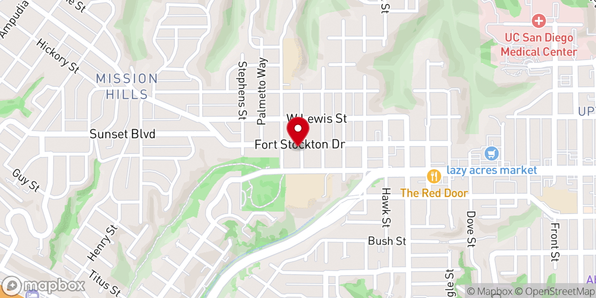 Map showing location of Mission Hills United Methodist Church