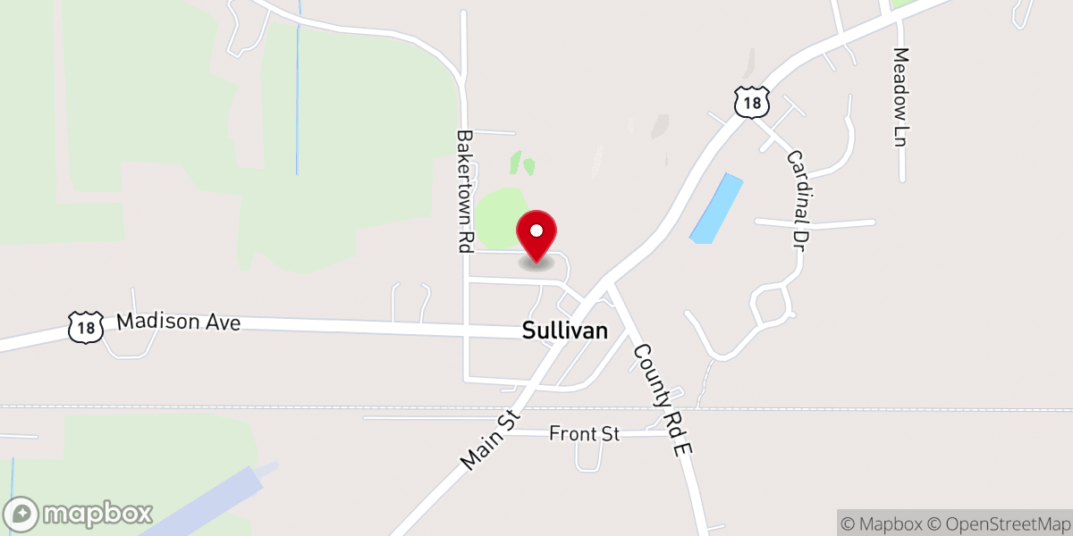 Map showing location of United Methodist Church