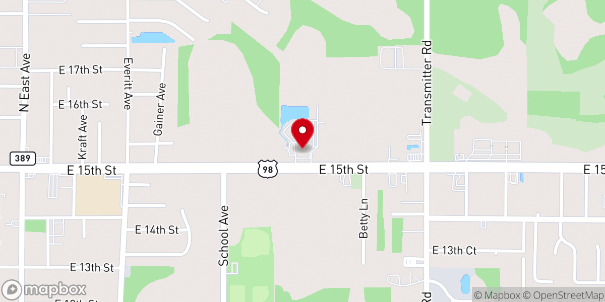 Map showing location of St. Dominic Catholic Church