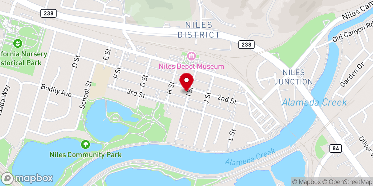 Map showing location of Revival Tabernacle