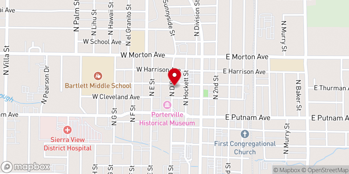 Map showing location of St John's Anglican Church