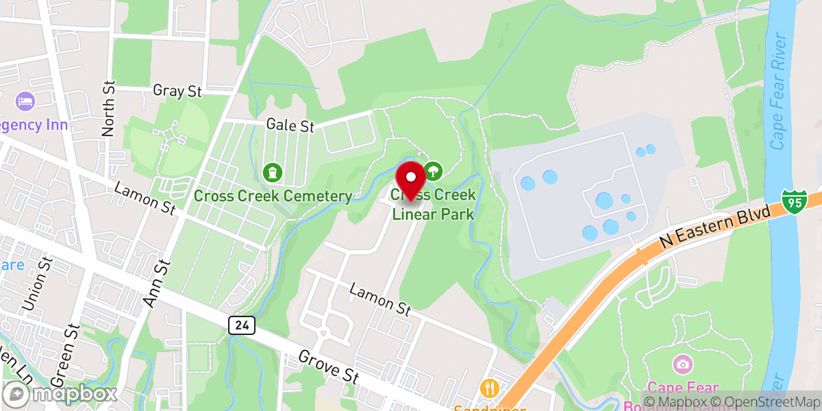 Map showing location of Embassy Christian Center