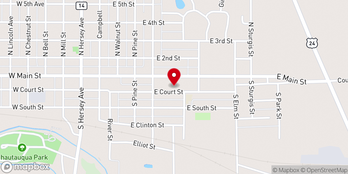 Map showing location of St. John Church rectory Beloit