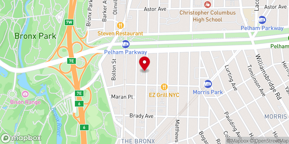 Map showing location of Bronx Jewish Comm Council Inc