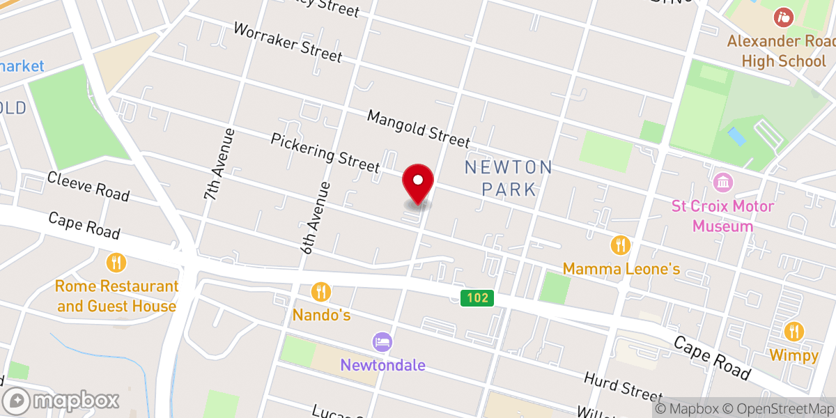 Map showing location of Grace Church PE