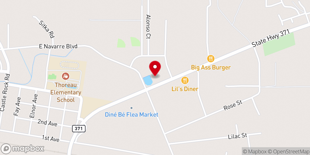 Map showing location of First Baptist Church