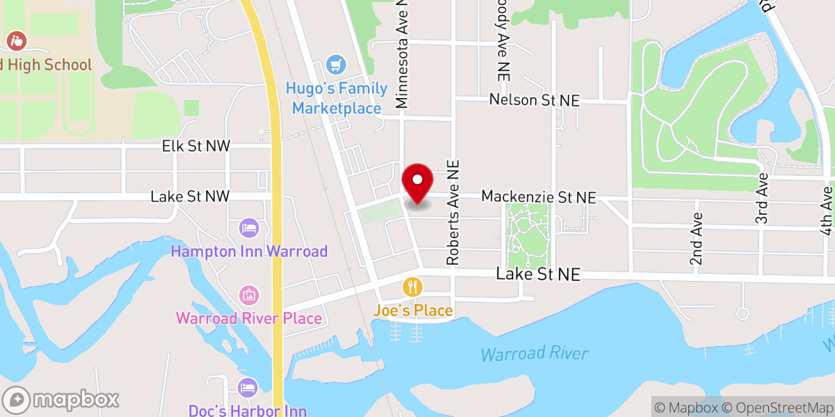 Map showing location of St. Peter's Episcopal Church