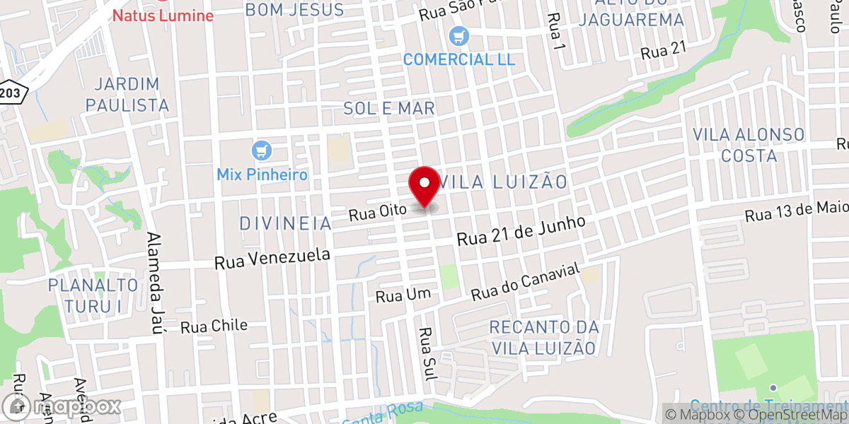 Map showing location of Assembleia de Deus - Área 12