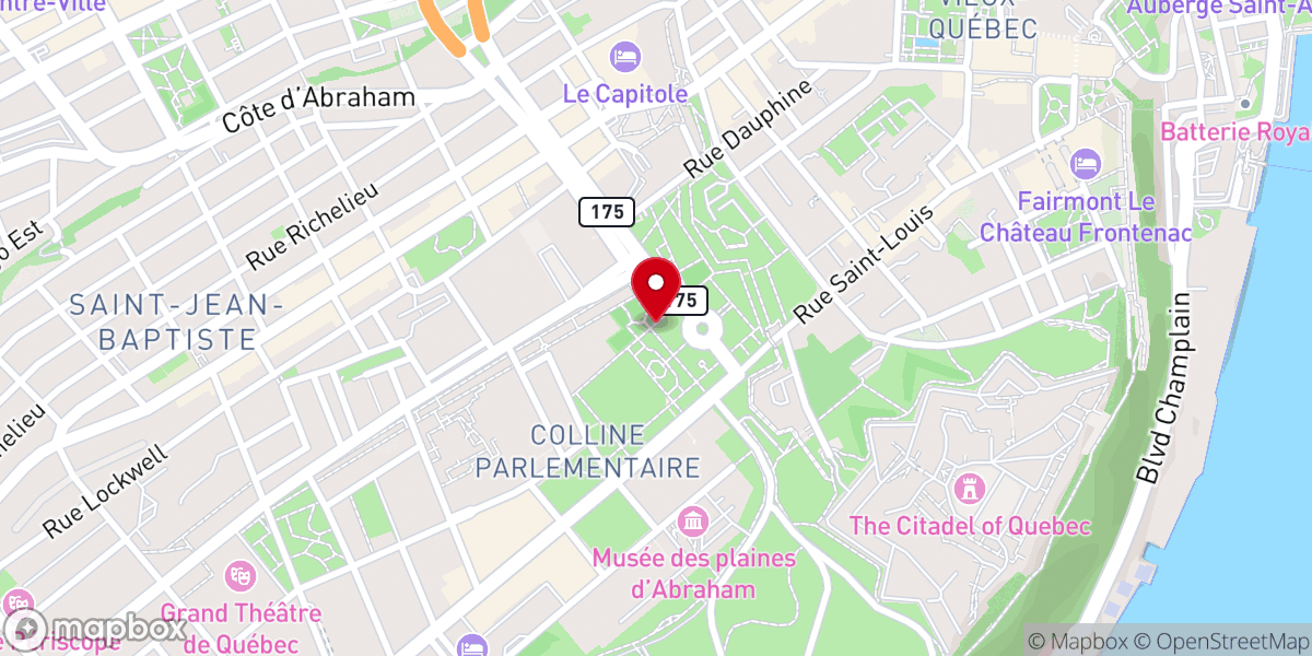 Map showing location of Vieux Quebec- au cœur - Old Quebec