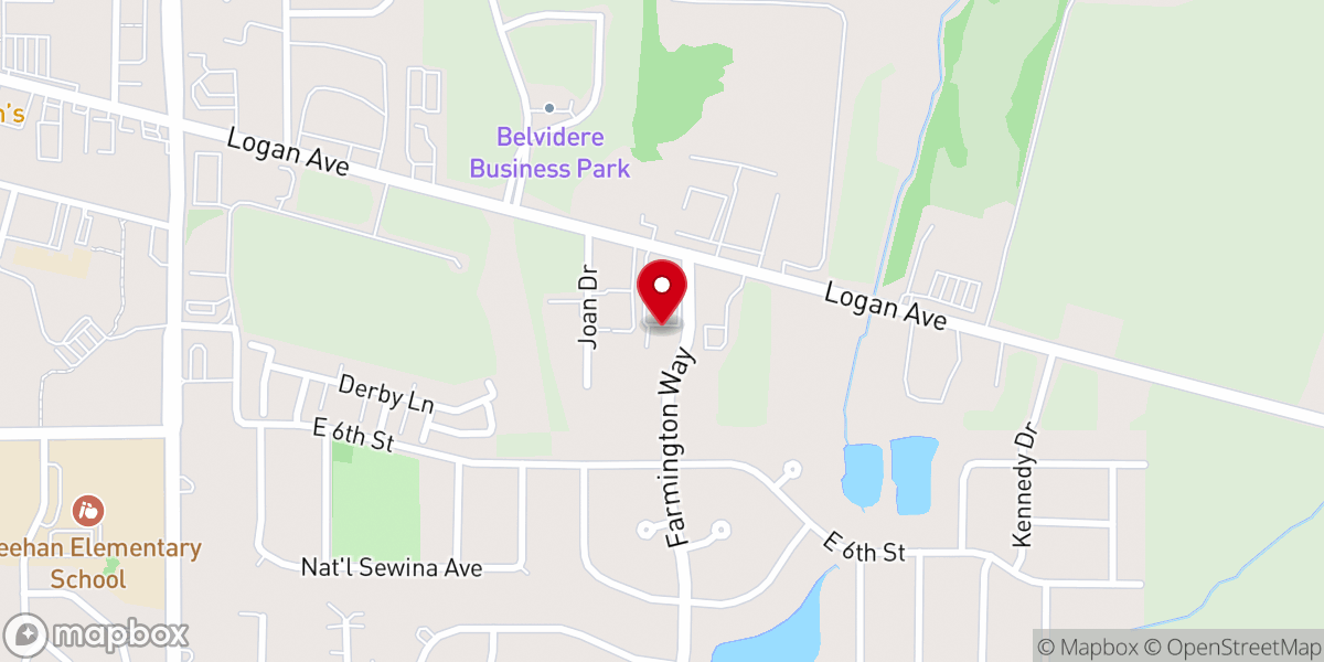 Map showing location of Prince of Peace Church