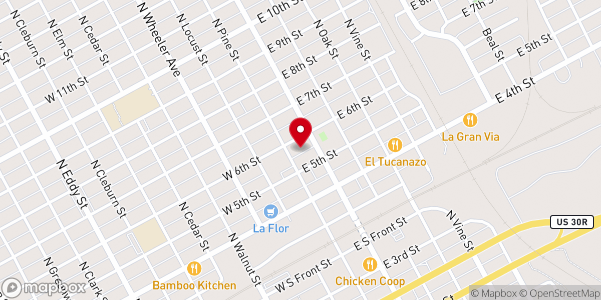 Map showing location of Sala Evangelica