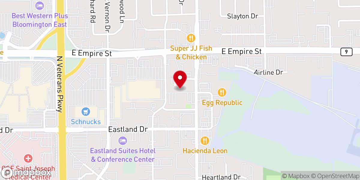 Map showing location of Hope Church