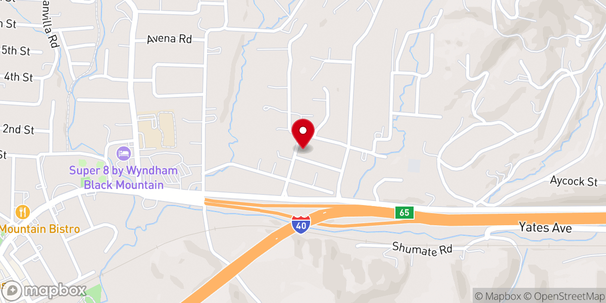Map showing location of Kerlee Baptist Church