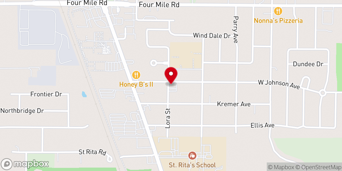 Map showing location of Racine Church of Christ