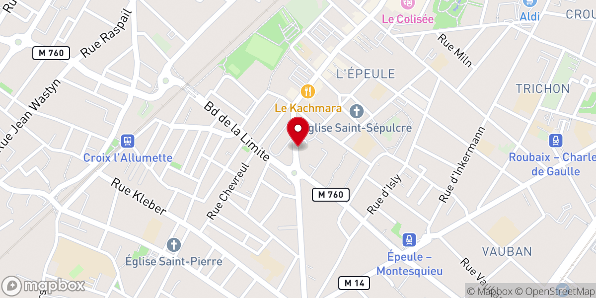 Map showing location of Grande Mosquée Bilal
