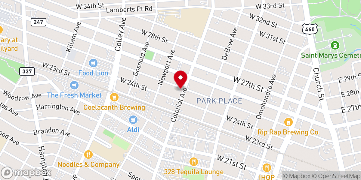 Map showing location of Goodwill Baptist Church
