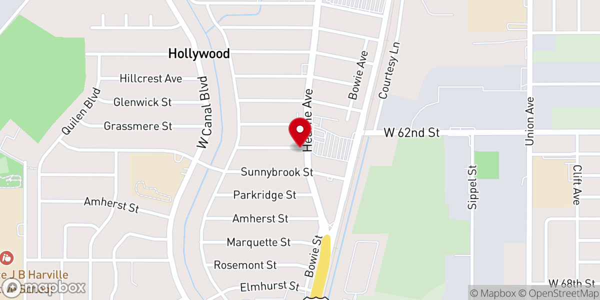 Map showing location of Bright Star Baptist Church of America Inc