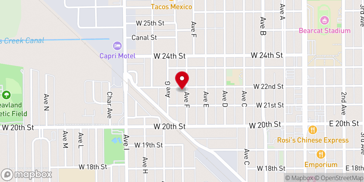 Map showing location of First Church of God