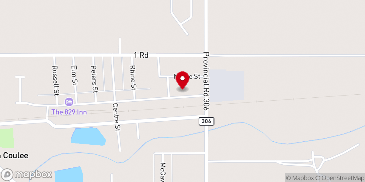 Map showing location of Peace Valley Mennonite Church