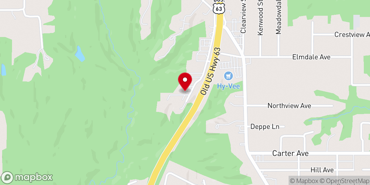 Map showing location of New Hope Baptist Church