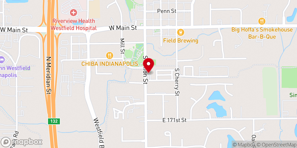Map showing location of The Pentecostals of Westfield