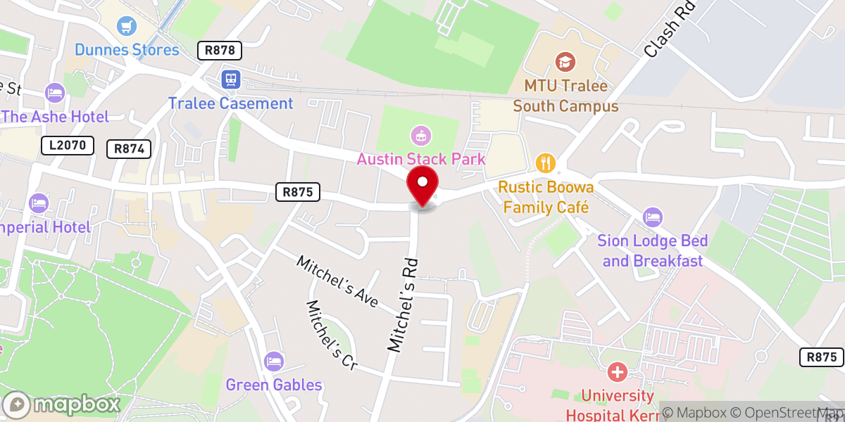 Map showing location of Grotto of Or Lady